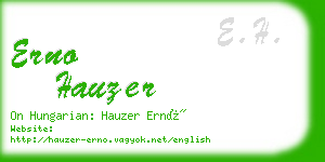 erno hauzer business card